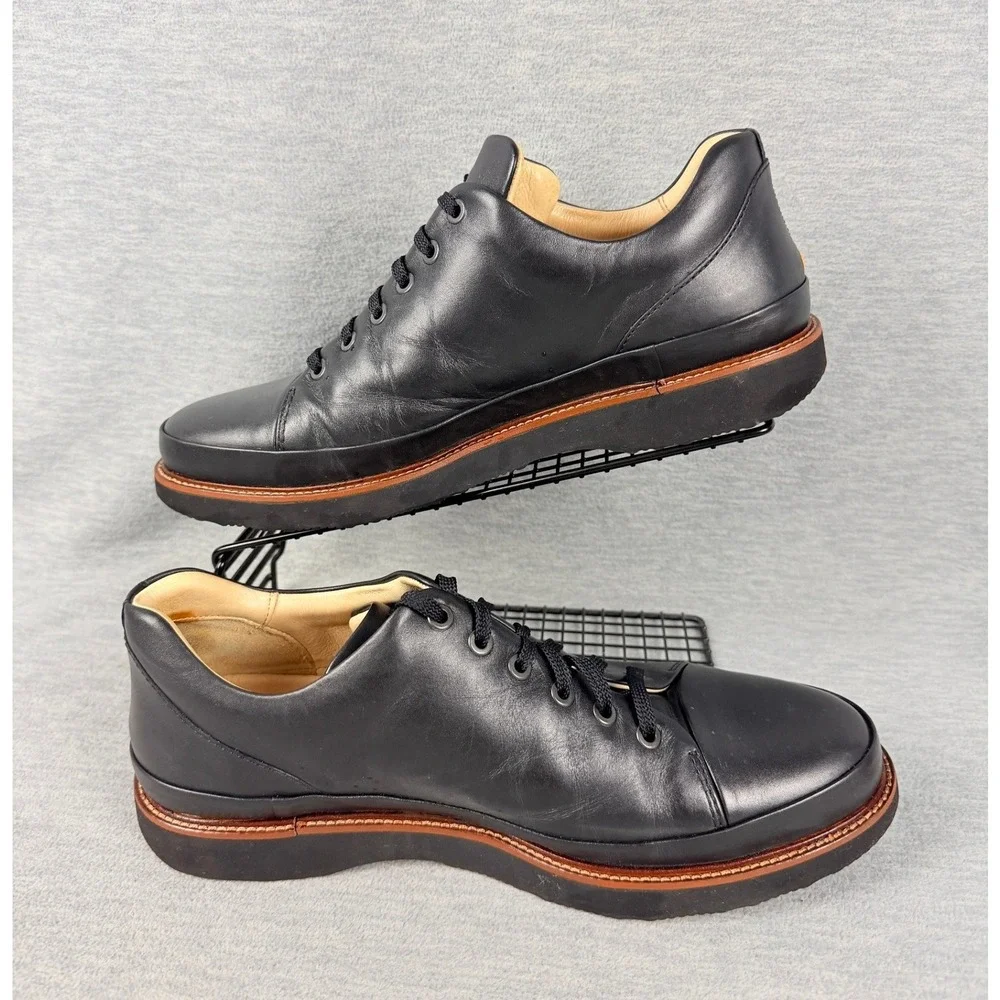 Samuel Hubbard Dress Fast Black Leather Oxfords Mens 11.5 M1310-068 Vibram Sole